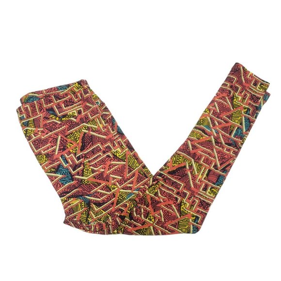 LuLaRoe Triangle Pattern Leggings TC - Picture 1 of 10